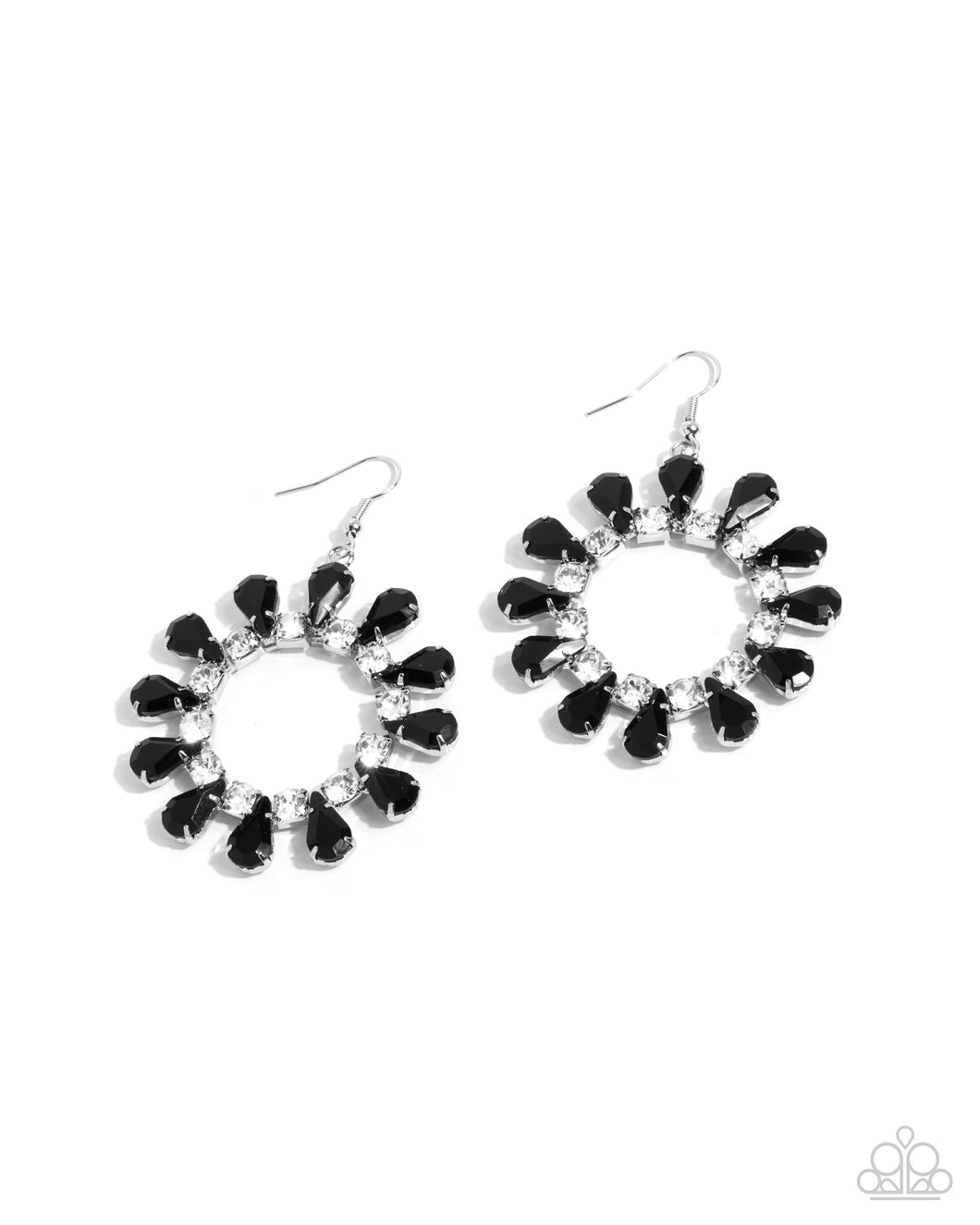 Wreathed Wish - Black (Gem) Earring