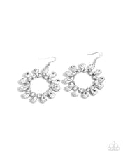 Load image into Gallery viewer, Wreathed Wish - White (Gem) Earring
