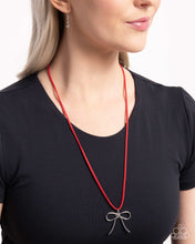 Load image into Gallery viewer, Bolo Bow - Red (Bow) Necklace
