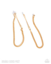 Load image into Gallery viewer, Trenchant Tease - Gold Post Earrings
