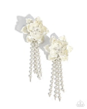 Load image into Gallery viewer, Lotus Length - White (Petal) Earring
