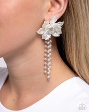 Load image into Gallery viewer, Lotus Length - White (Petal) Earring
