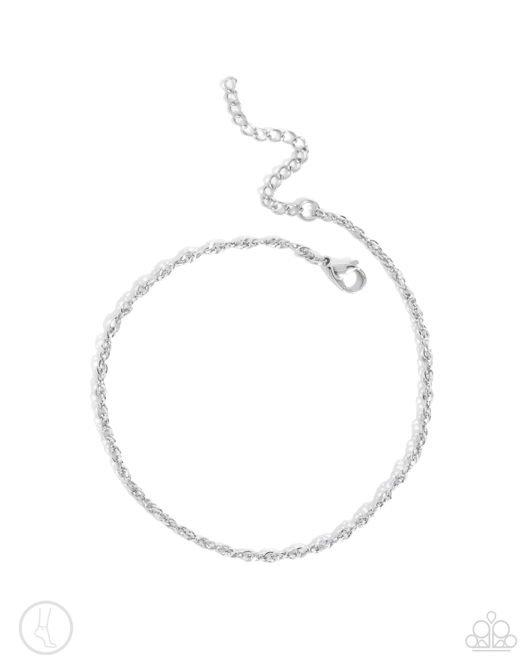 Aligned Age - Silver (Stainless Steel Hue) Anklet