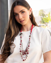 Load image into Gallery viewer, All the Trimmings - Red Necklace
