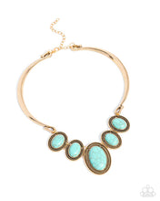 Load image into Gallery viewer, River Ride - Gold (Turquoise Stone) Necklace

