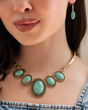 Load image into Gallery viewer, River Ride - Gold (Turquoise Stone) Necklace
