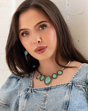 Load image into Gallery viewer, River Ride - Gold (Turquoise Stone) Necklace
