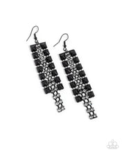 Load image into Gallery viewer, Forceful Fringe - Black Earring
