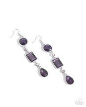 Load image into Gallery viewer, Complete Charisma - Purple (Emerald-Cut) Earring
