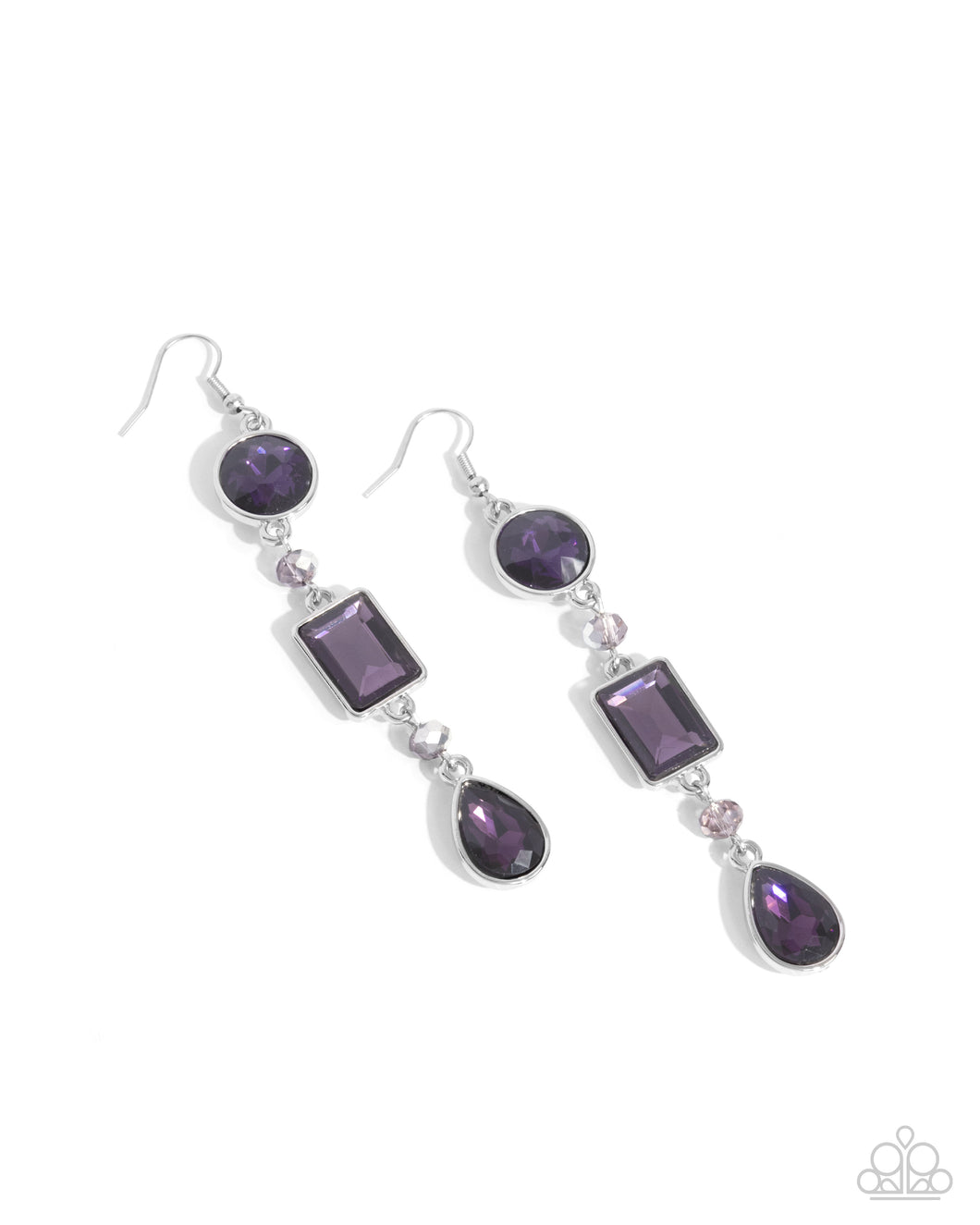 Complete Charisma - Purple (Emerald-Cut) Earring