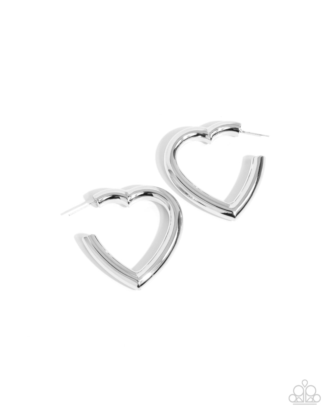 Local Attraction - Silver (Heart) Hoop Earring