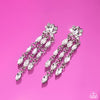 Lively Lure - White Post Earrings