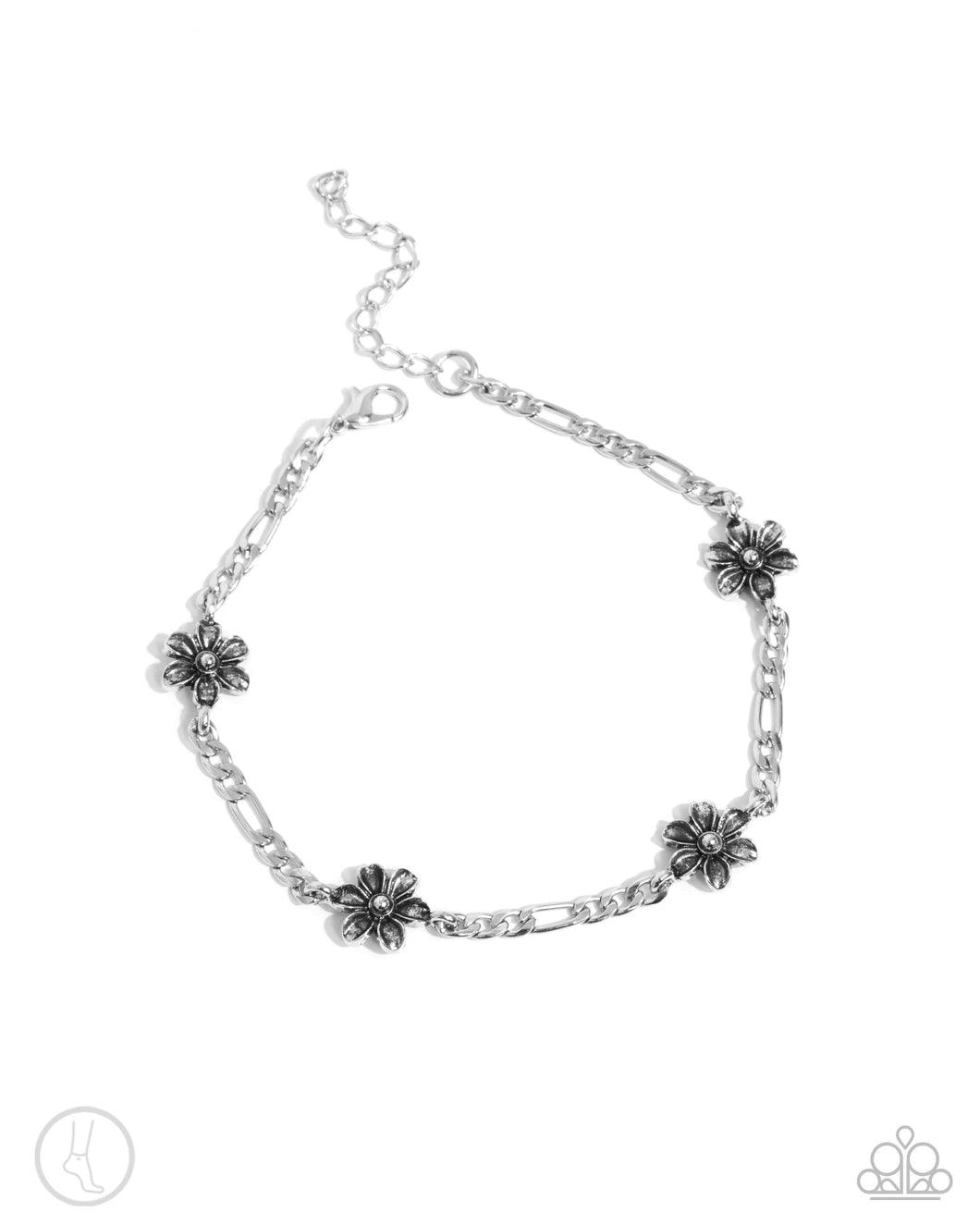 Gardening Gusto - Silver (Flower) Anklet