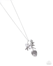 Load image into Gallery viewer, Parisian Press - White (Silver Charm) Necklace
