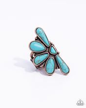 Load image into Gallery viewer, Stony Spectacle - Copper (Turquoise) Ring
