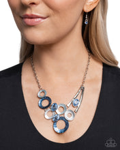 Load image into Gallery viewer, Compelling Circles - Blue Necklace
