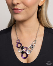 Load image into Gallery viewer, Compelling Circles - Purple Necklace

