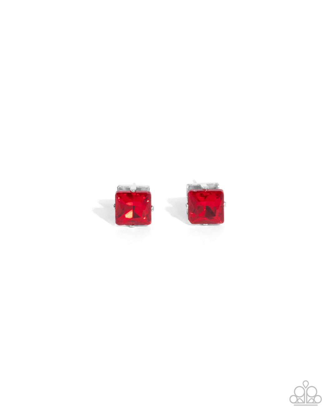 Squared Soprano - Red Post Earring