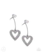 Load image into Gallery viewer, Valentines Vision - White (Pearl Heart) Double-Sided Post Earring
