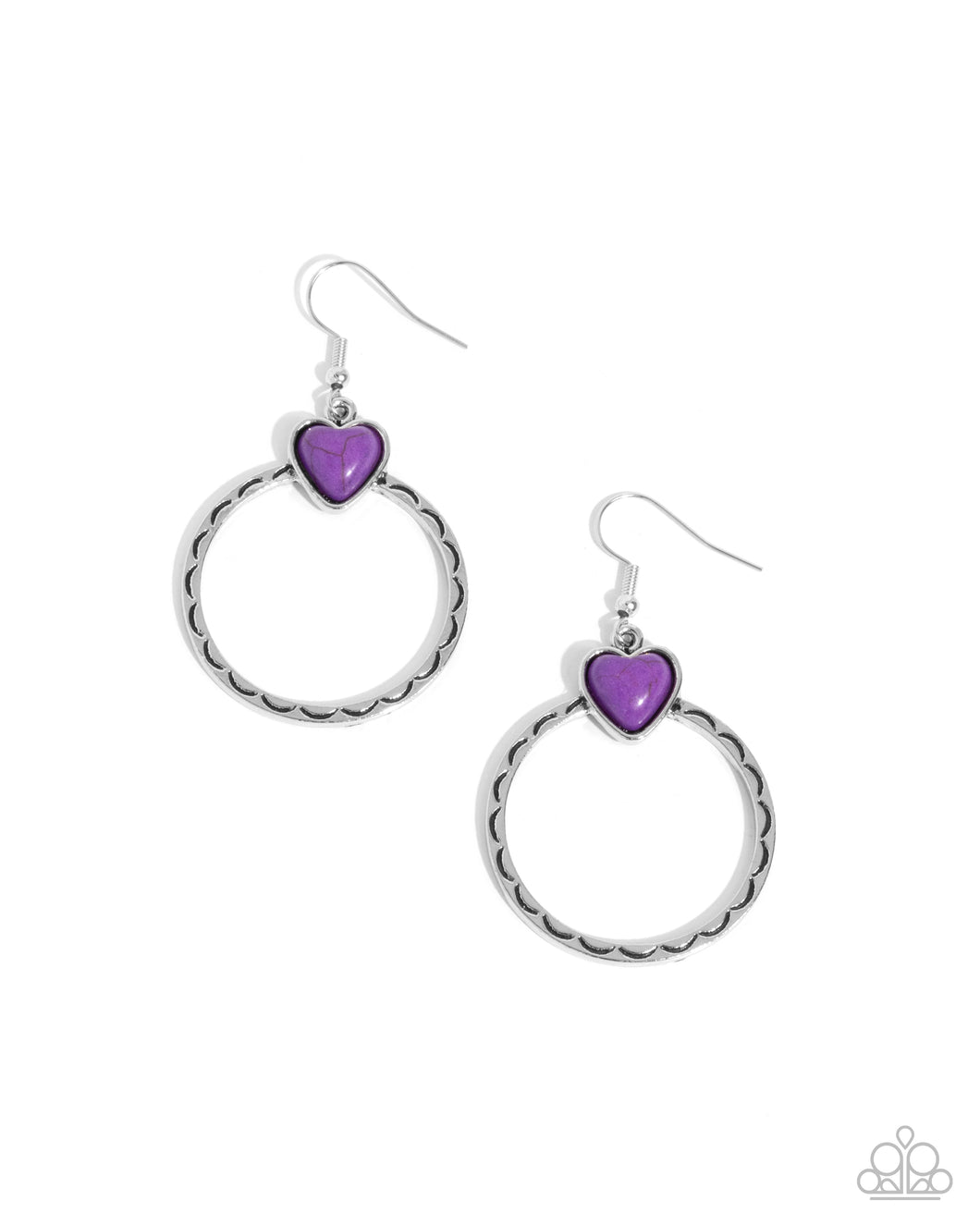 Heart Holiday - Purple (Heart) Earring