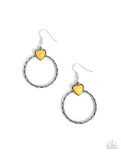 Load image into Gallery viewer, Heart Holiday - Yellow (Heart) Earring
