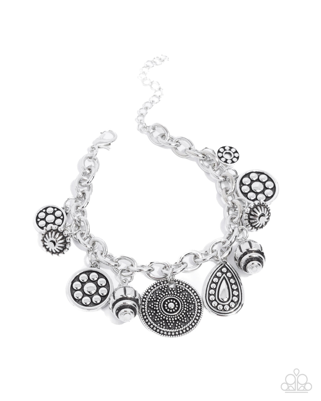 Embellished Estate - Silver (Charm) Bracelet