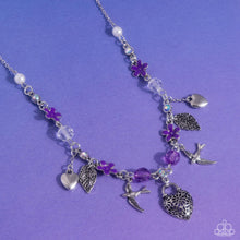 Load image into Gallery viewer, Flight of the Sparrow - Purple Necklace
