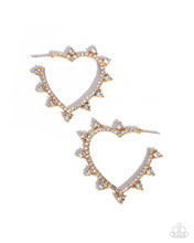 Load image into Gallery viewer, Excessive Elevation - Gold (Heart) Hoop Earring
