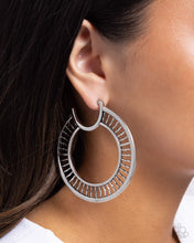 Load image into Gallery viewer, Set the Scene - Silver Hoop Earring
