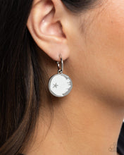 Load image into Gallery viewer, South Star - White Hoop Earring
