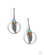 Load image into Gallery viewer, Feathered Future - Blue (Turquoise) Post Earring
