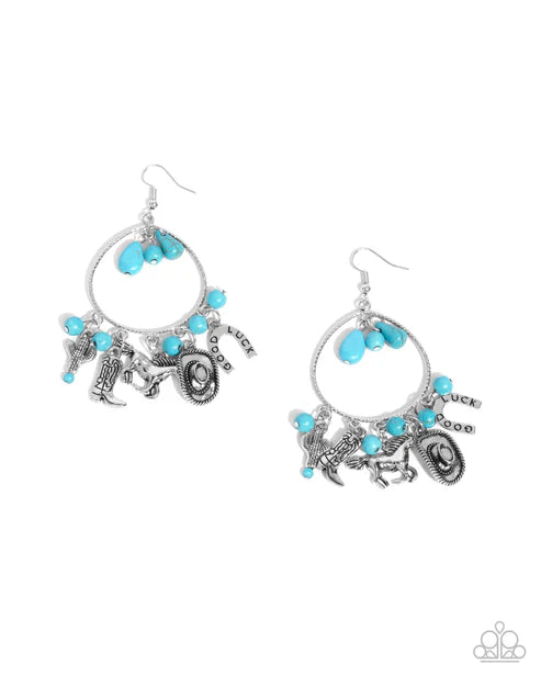 Western Whisper - Blue (Turquoise) Earring