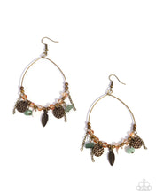 Load image into Gallery viewer, Feathered Fringe - Brass Earring
