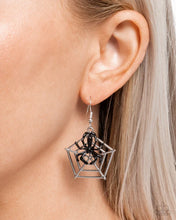 Load image into Gallery viewer, Spiderweb Statement - Black Earrings
