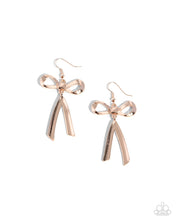 Load image into Gallery viewer, Dapper Delivery - Rose Gold (Bow) Earring
