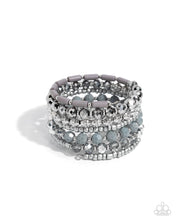 Load image into Gallery viewer, Stacked Surprise - Silver Bracelet
