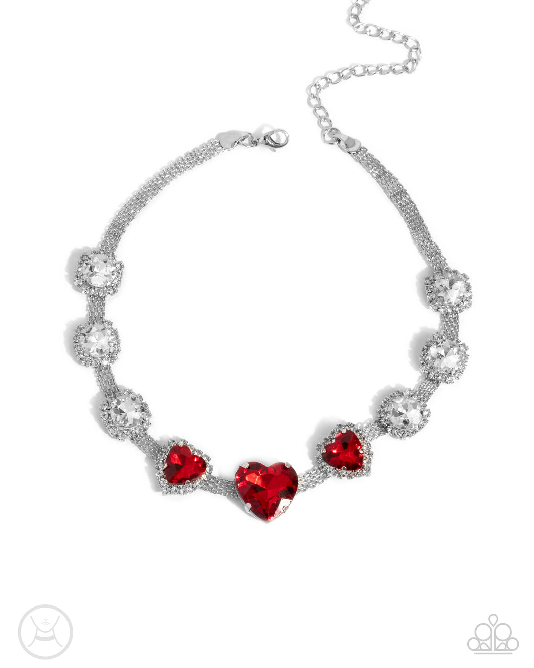 Valentines Vibe - Red (Heart) Choker Necklace