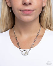 Load image into Gallery viewer, Tilted Tutor - White (Rhinestone) Necklace
