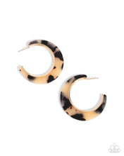 Load image into Gallery viewer, Patterned Promotion - Brown Hoop Earring
