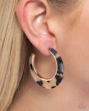 Load image into Gallery viewer, Patterned Promotion - Brown Hoop Earring
