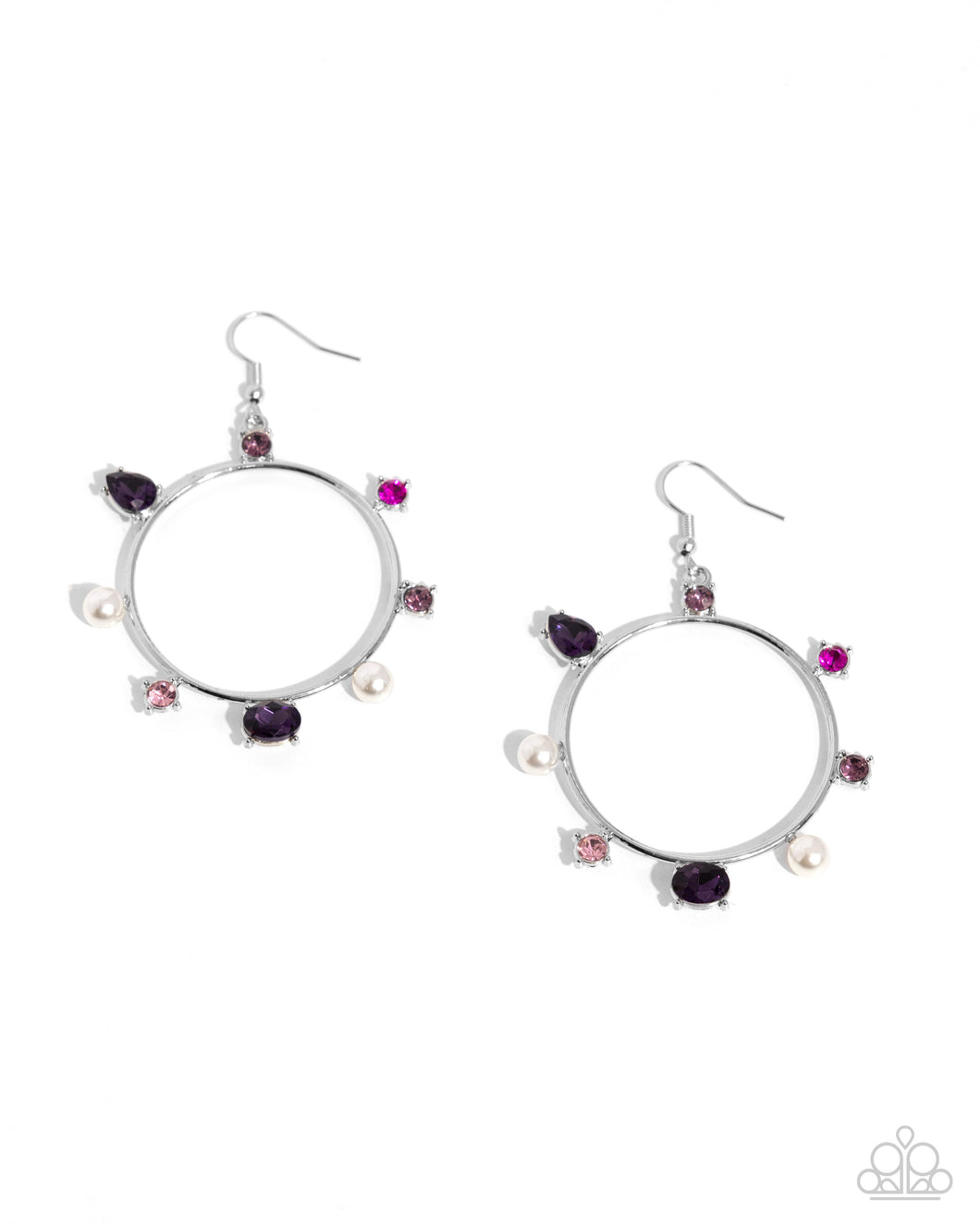 Tailored Treasure - Purple (Multicolored) Earring