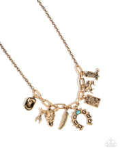 Load image into Gallery viewer, Saloon Girl - Gold (Charm) Necklace
