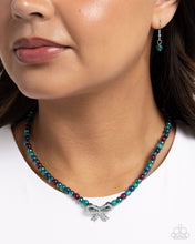 Load image into Gallery viewer, Elegant Empress - Green (Silver Bow) Necklace
