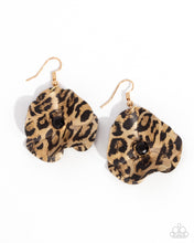 Load image into Gallery viewer, Legendary Leopard - Black (Leopard-Printed Petal) Earring
