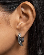 Load image into Gallery viewer, Warped Welcome - Silver (Hematite) Earrings
