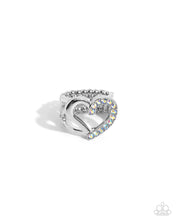 Load image into Gallery viewer, Abstract Attraction - White (Rhinestone) Heart Ring
