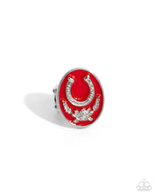 Load image into Gallery viewer, Santa Fe Stallion - Red (Horseshoe) Ring
