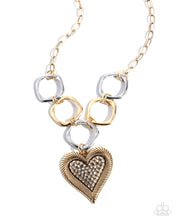 Load image into Gallery viewer, Focused Affection - Gold (Heart) Necklace
