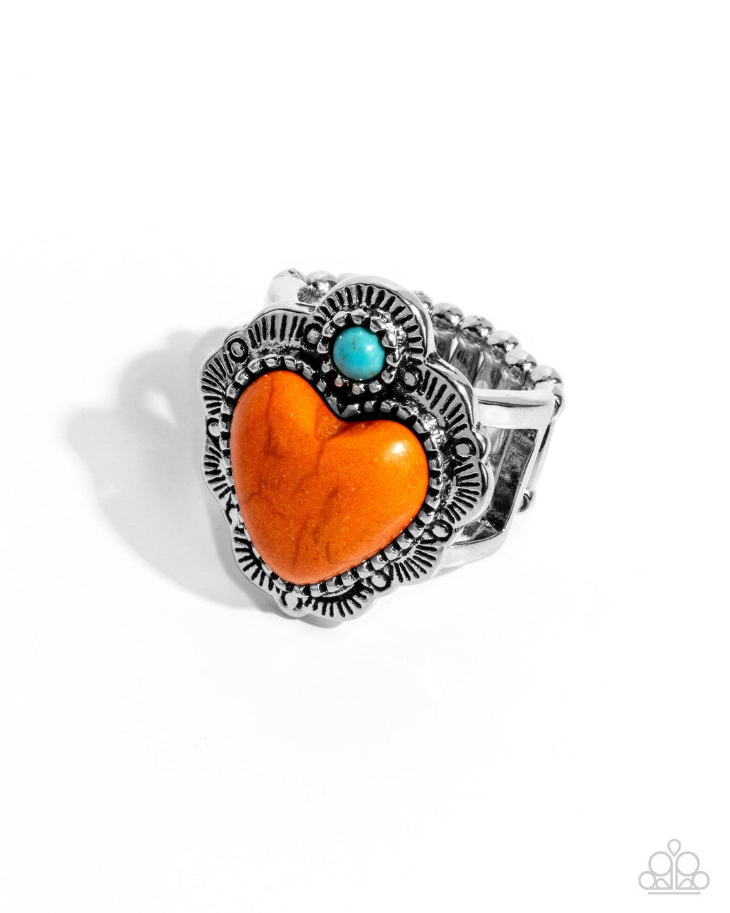 Texas Ranger - Orange (Turquoise) Ring