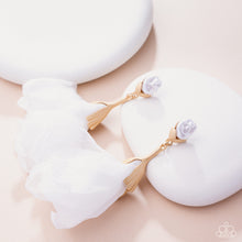 Load image into Gallery viewer, Corps de Ballet - Gold (White Tulle Flower) Earring
